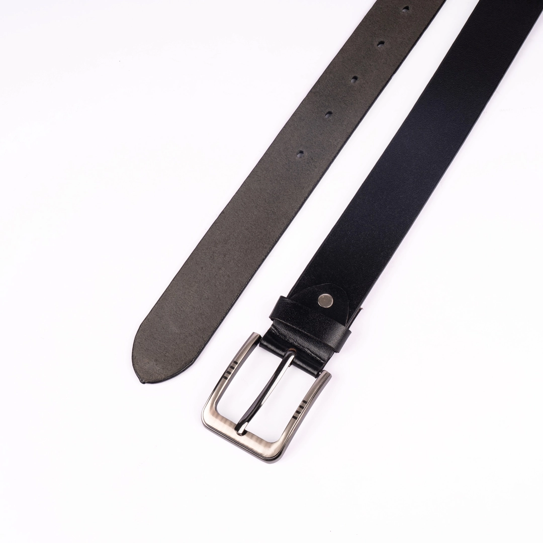 Reno Leather 1 Part Belt-Black-Belt001